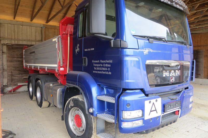 LKW 3Achser / Sattel PAUA 350 (3SeitenKipper Alu als Wechselaufbau) Kieswerk Rauscheröd