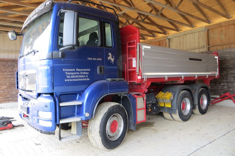 LKW 3Achser / Sattel PAUA 350 (3SeitenKipper Alu als Wechselaufbau) Kieswerk Rauscheröd
