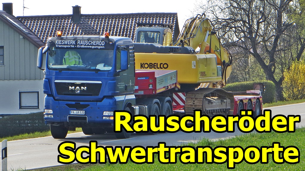 Schwertransport eines Baggers