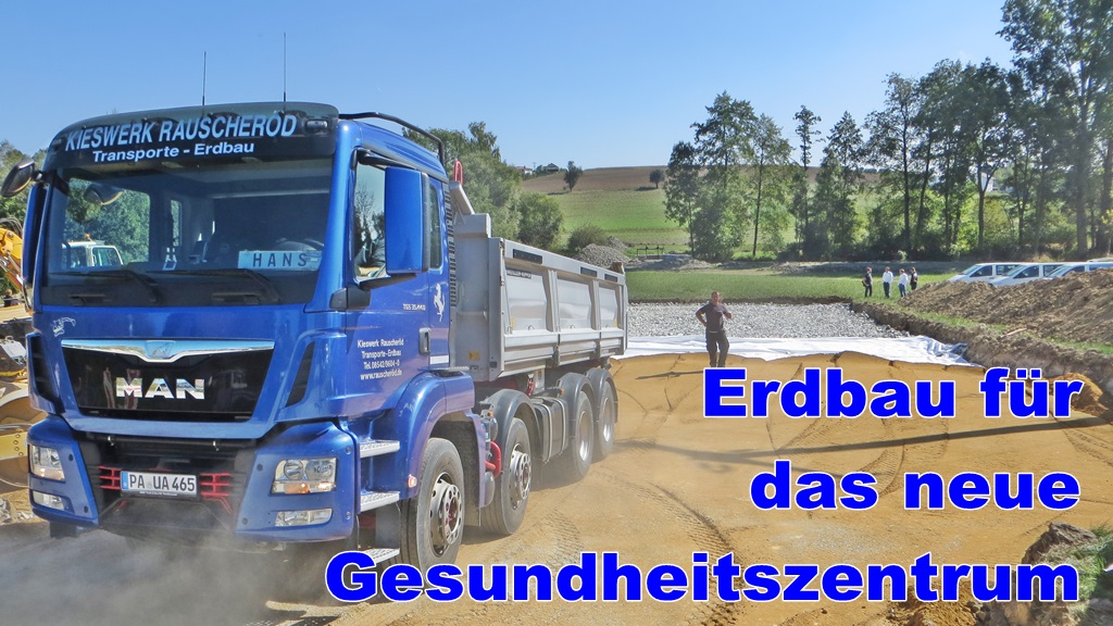 Erdbau mit Frostschutzkies für Krankengymnastikzentrum