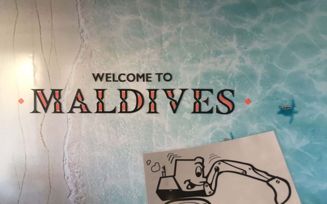 Unser Bagger auf den Malediven