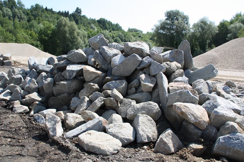 Mauersteine Granit 1060 kg grau Kieswerk Rauscheröd