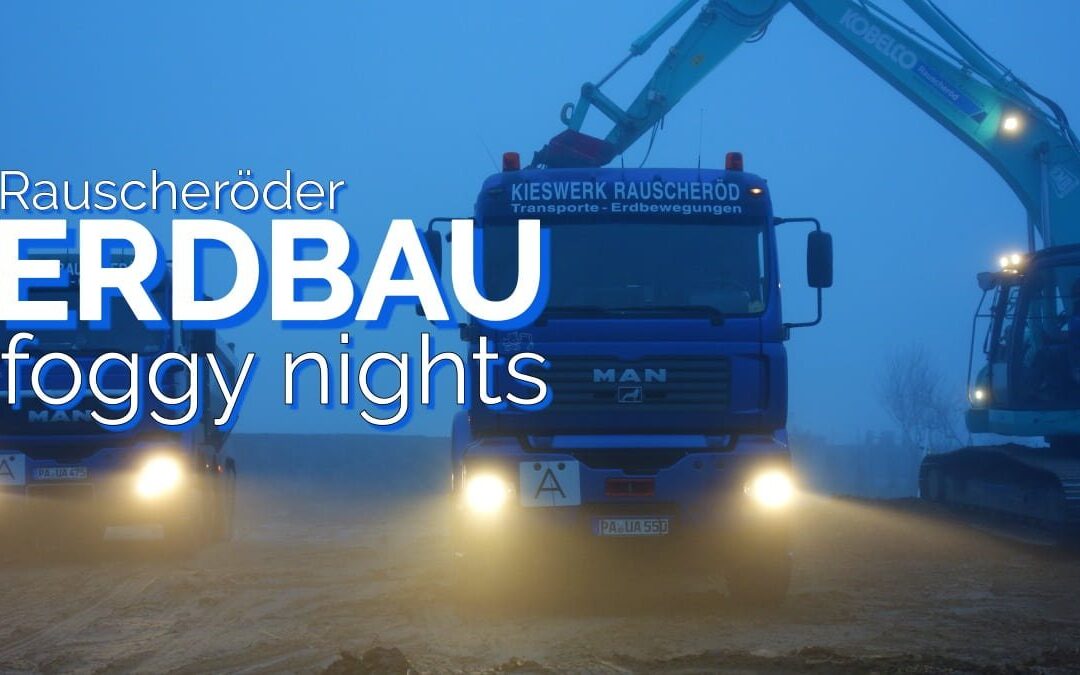 Erdbau im Nebel – Video