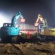 Bahnbaustelle im 24h Betrieb